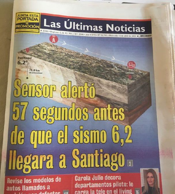 Sensor alertó 57 segundos antes de que sismo 6,2 llegara a Santiago